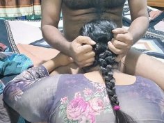 Bangladeshi hot wife full night fuck with husband in bedroom - blowjob doggy style