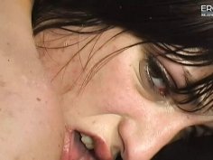 Brutal doggy style big cock alternates between pink pussy and tight asshole