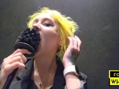 Filthy public toilet sex - anal fisting piss drinking - extreme bdsm humiliation